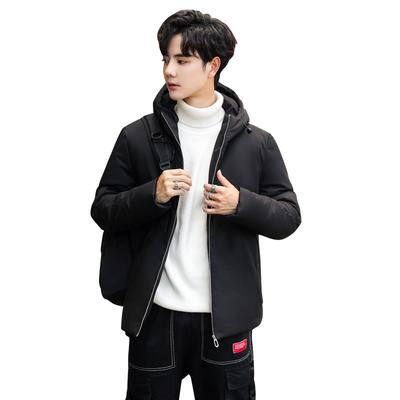 Winter Down Jacket Men's Thickened Warm Student Solid Color Versatile Jacket Teen Clothes Men
