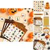 Halloween-Feier Bingo-Spiel mit Ausrufkarten und Sticker-Zubehör für Kinder und Familie