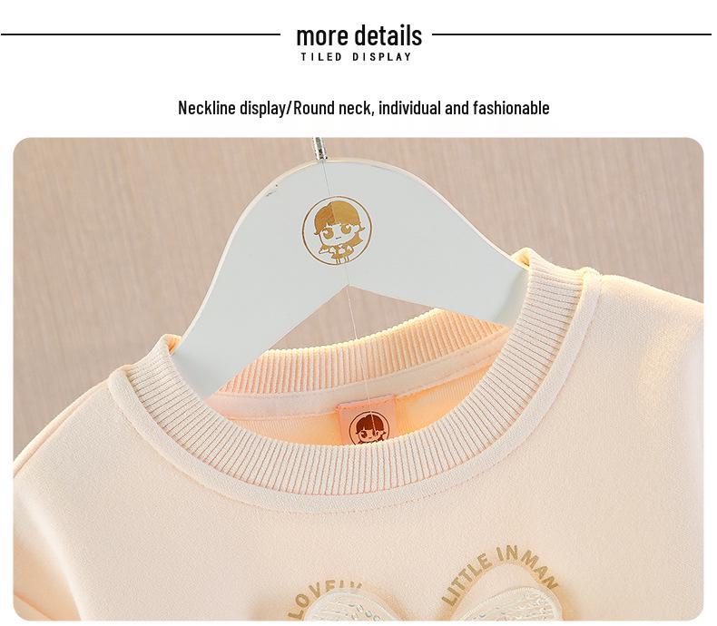 Autumn Long Sleeve Sweatshirt Dress for Girls - Fashionable Spring/Autumn Top