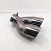 CHR17-20 IZOA & Fureisi Dual Outlet Titanium Black Bent Exhaust Tailpipe, 6.3CM Diameter Stainless Steel.
