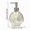 Muschelförmiger Glas-Seifenspender 400ml Flüssigseife/Lotion Aufbewahrungsflaschen Badezimmerzubehör