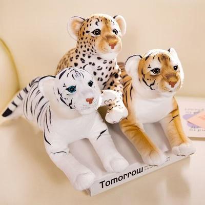 New Simulation Prone Tiger Plush Toy, Leopard Lion Plush Toy, Children's Sleeping Pillow, Cloth Doll