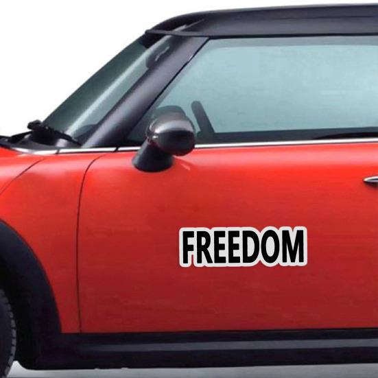 10Pcs Freedom Stickers Self-adhesive Removable Weatherproof Laptop Bumper Decal Window Waterproof Car Stickers