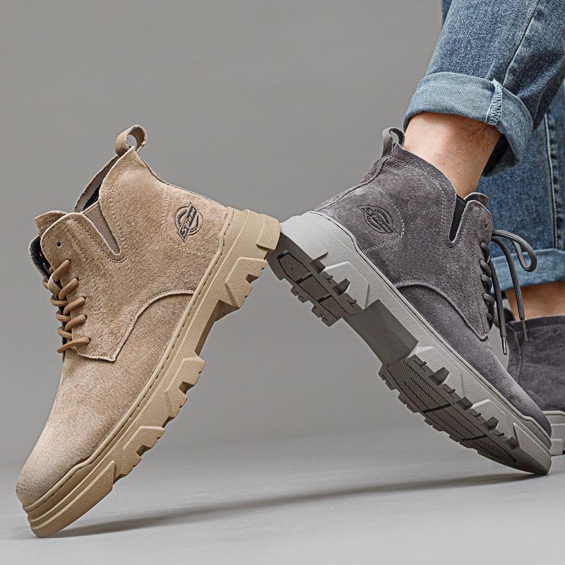 2026 Autumn Shoes for Men Boots Genuine Leather Casual Shoes Man Outdoor Fashion Ankle Boots