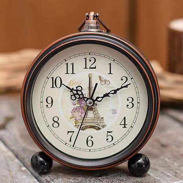Retro Style Metal Alarm Clock Creative Students Children's Birthday Gifts Bedroom Ornaments Desk Alarm Clock
