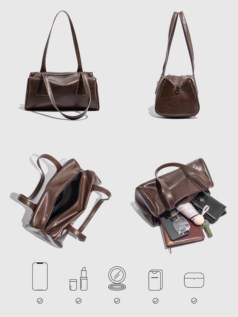2026 Women's Spring/Summer Korean Baguette Bag: Versatile Retro Shoulder Bag for Casual Commute
