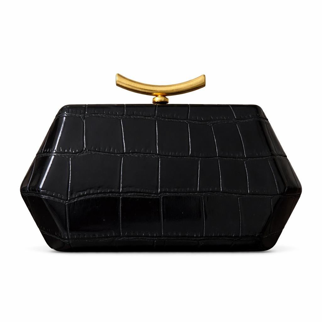 Vintage Krokodilmuster Abendtasche für Damen Modische Schulterhandtasche Hochzeitsfeier Tasche mit Kettenriemen