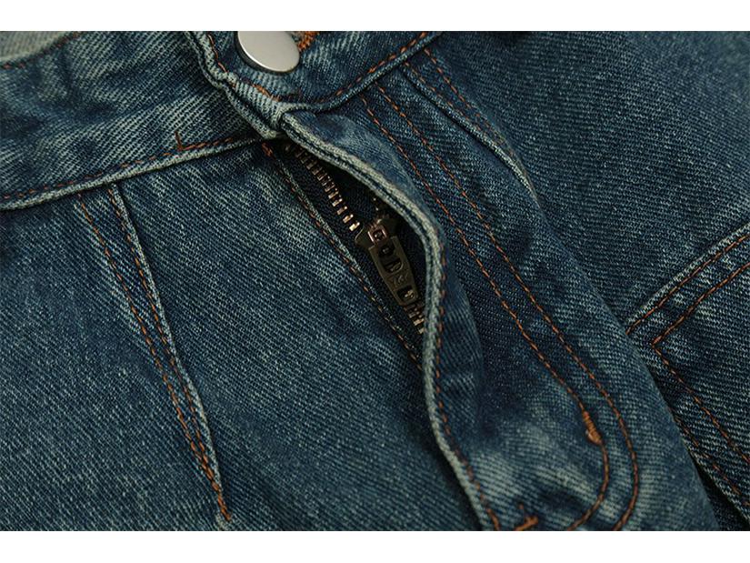 Unisex Retro High-Street Wide-Leg Jeans with Pockets