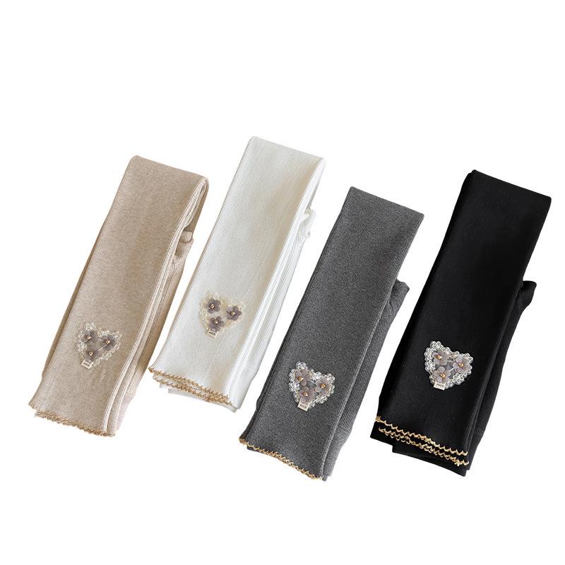 2025 New Korean-Style Girls' Fashion Leggings - Autumn/Winter, Medium-Thickness, Brushed Fleece, Warm Long Pants