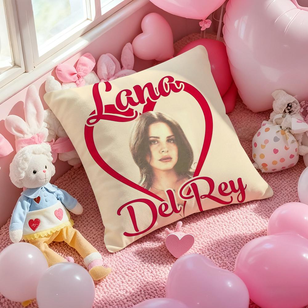 L-Lana D-Del R-Rey Heißer Sänger Kissenbezug Musterbedrucktes Kissenbezug für Wohnzimmer Sofakissenbezug & Schlafzimmerdekoration