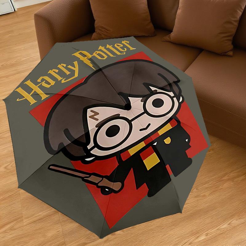 1PC Harry Potter Wizard Umbrella-8-Rib Reinforced, Automatic Open, Lightweight & Durable, Cute Fashion Accessory for Outdoor, D2688
