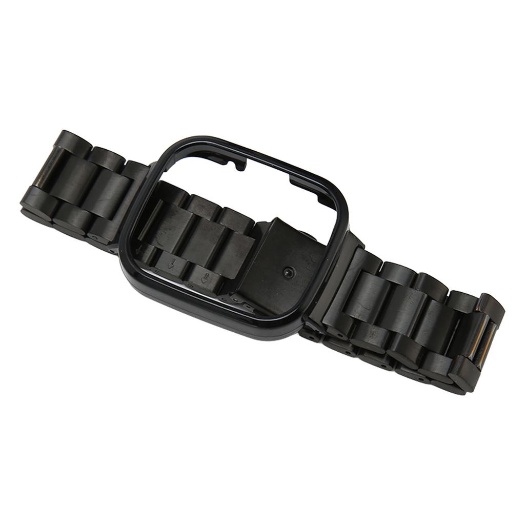 Watch Strap Protective Case Band 2 in 1 Adjusted Stainless Steel Watch Band for