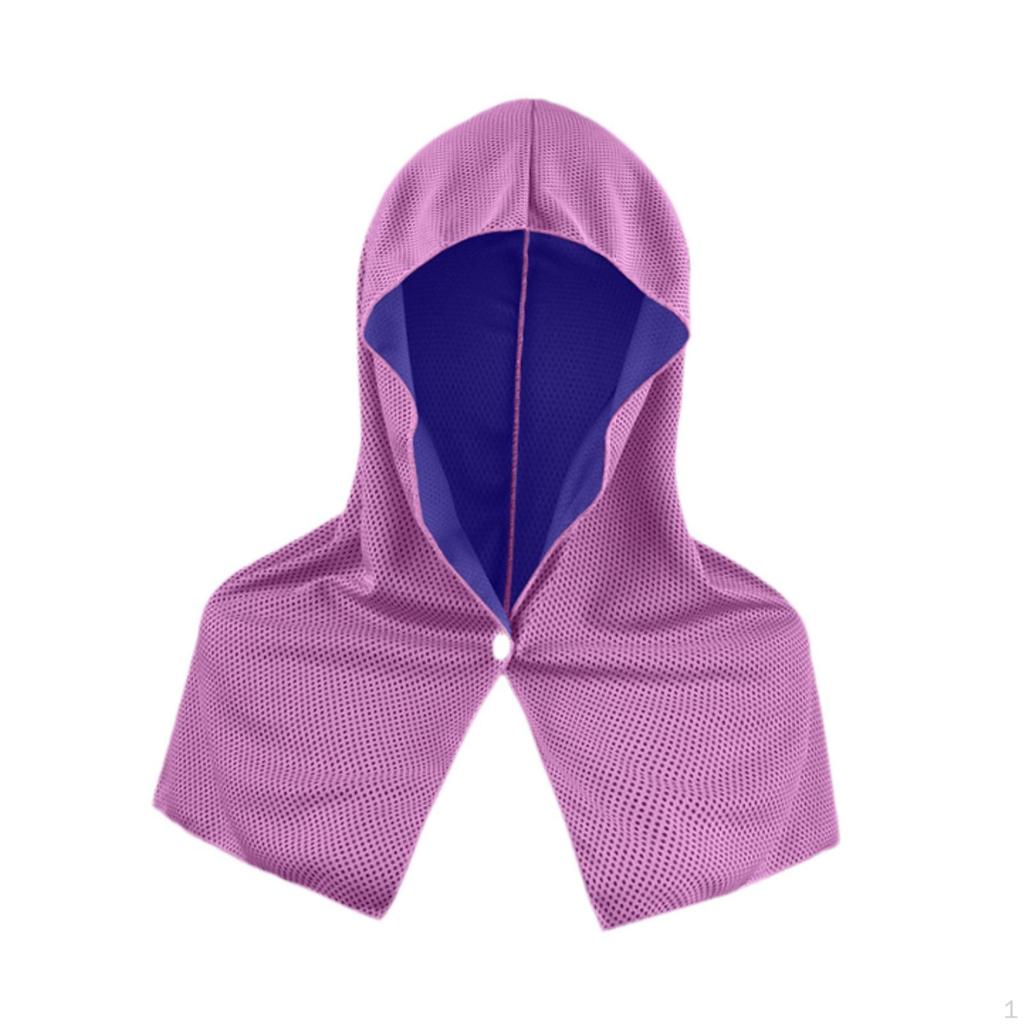Cooling Hoodie Towel Neck Wrap Soft for Weather Sun Protection Ice Cycling