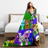 Horror Sprunki Beats Music Game Blanket  Flannel Funny Warm Throw Blankets for Home Restaurant Autumn/Winter,