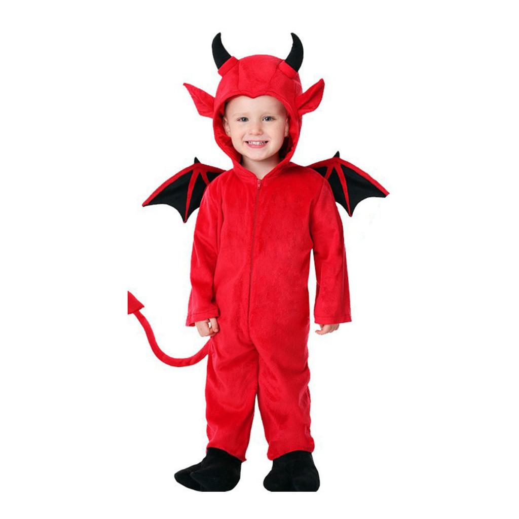 Halloween children's costumes cute little devil bat performance clothes boys and girls role play vampire costumes
