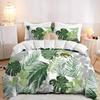 Comforter Green Leaves Christmas Gifts Pet Dog Bedding Set Polyester Suitable For Children And Adults 3-Piece Set Plant