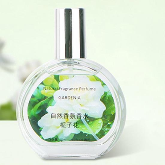 50ml Natural Fragrance Perfume for Women, Long Lasting Floral Fruity Scent, Transparent Round Bottle with Golden Cap Romantic Gift, Ideal for