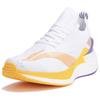 Li Ning Yue Ying 1.0 Fabric Shock Absorbing Breathable Low Top Running Shoes Men Sneakers White Orange ARHS005-4
