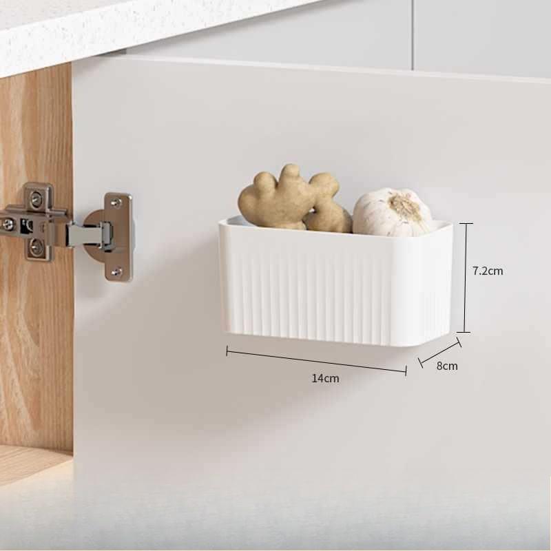 Kitchen Cabinet Door Cling Film Storage Rack, Storage Box, Wall Mounted Cabinet Door Inner Refrigerator Shelf Side Storage