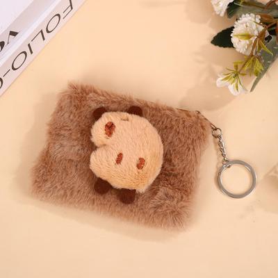 Porte-monnaie en peluche Capybara de dessin animé pour enfants