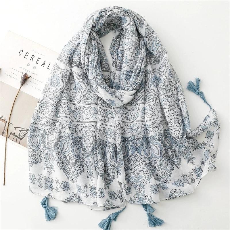 Bohemian Ethnic Style Sunscreen Scarf Beach Shawls Arabian Scarf Middle East Dubai Turkey Palestinian Hijab Scarves