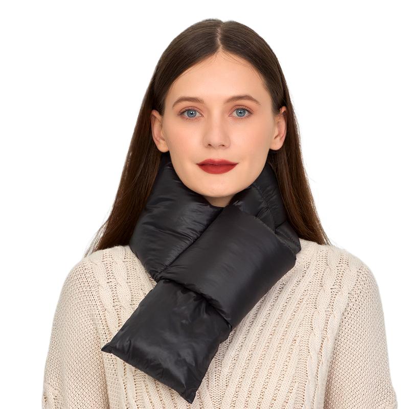 

Unisex Warmth Accessory Winter Scarf Outdoor Waterproof Skiing Thickened Warm Windproof Fashionable Solid Neck Warmer Winter чёрный