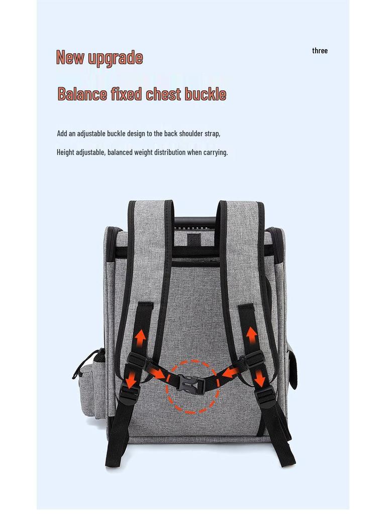 Składany plecak dla zwierząt: Rozszerzalna, o dużej pojemności, przenośna walizka dla psów i kotów