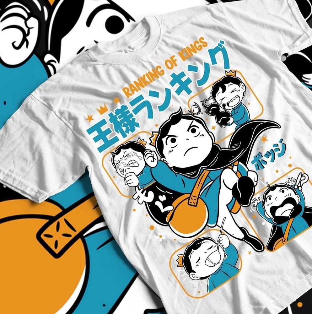 

Kage And Bojji Unisex Heavy Cotton Tee -Ousama Ranking Anime Gifts White Unisex T-Shirt XXXXL