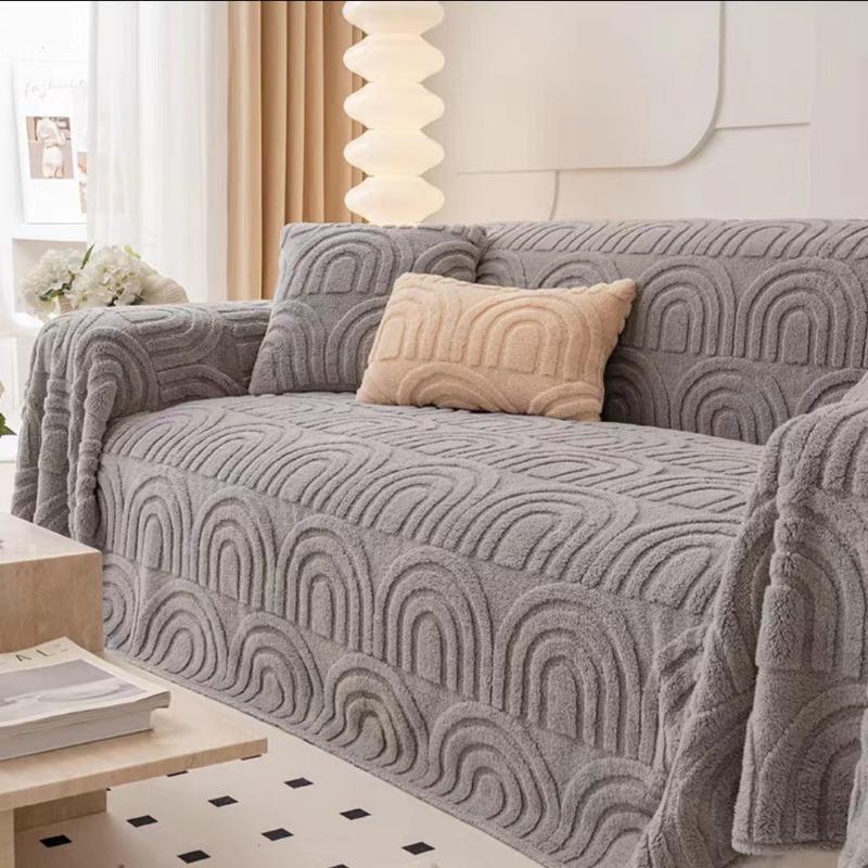 Sofa Cover Fabric with A High-end Feel, Can Be Spread and Covered. Sofa Blanket with A Winter Plush Sofa Towel. New Full Cover Towel