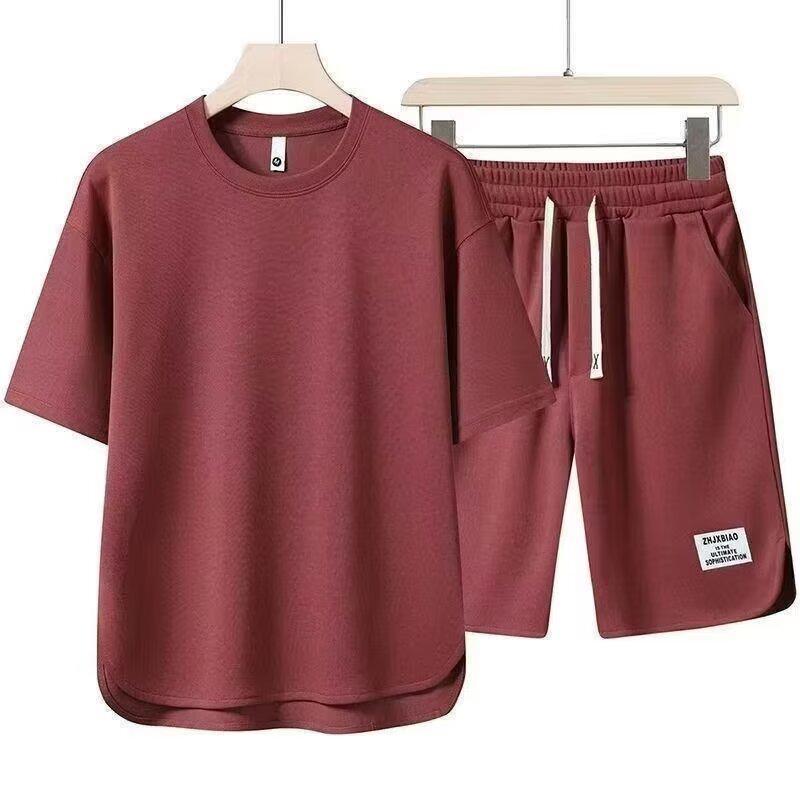 2024 Summer Men's Casual Sports Set: Trendy Short Sleeve T-shirt & Five-Point Shorts - Hong Kong Style