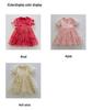 Girl's Short Sleeve Tulle Princess Dress