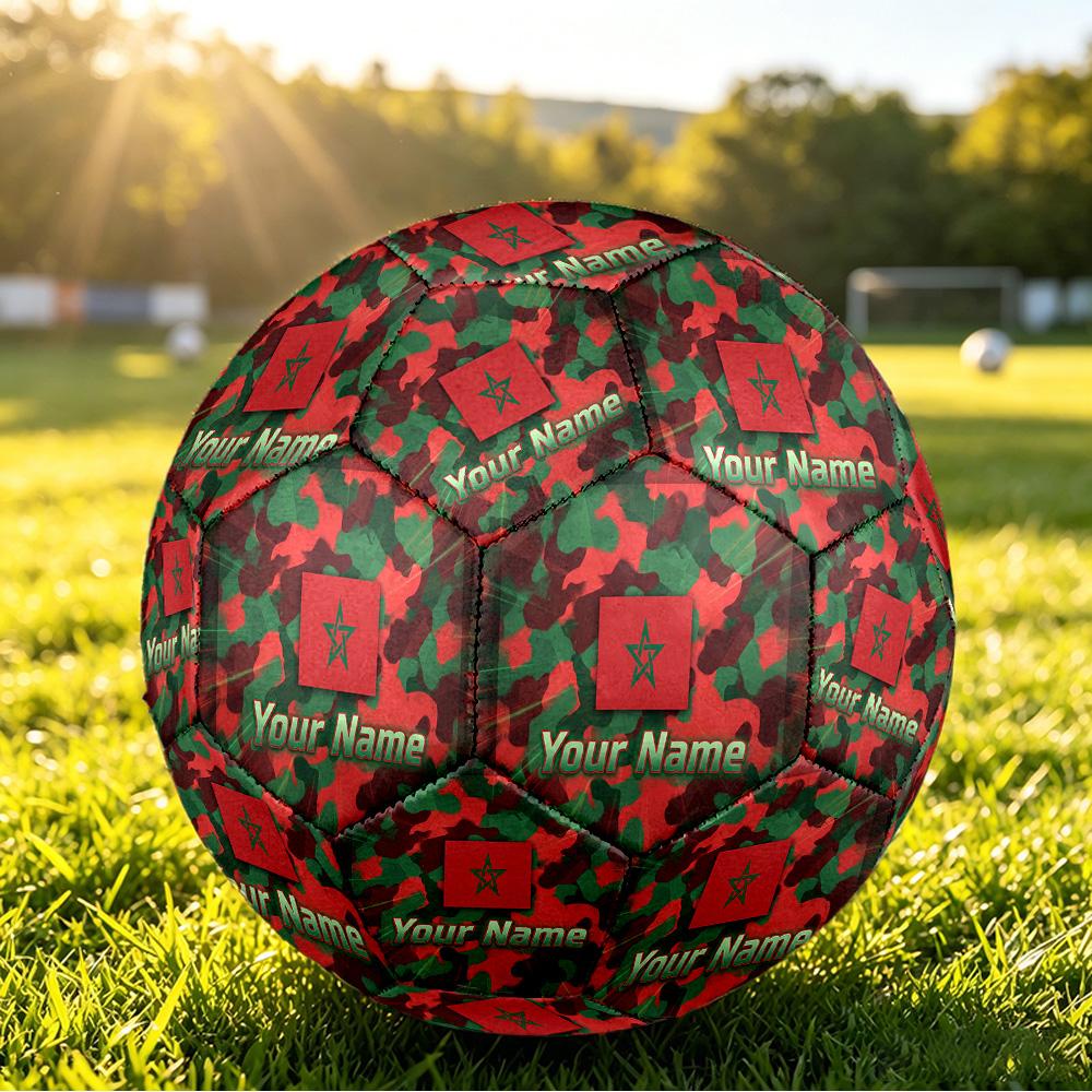 Personalized Size 5 Football Morocco Football Pattern Outdoor Game Sports Ball Gift
