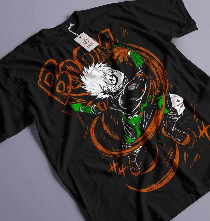 Bakugou TShirt Izuku Midoriya Deku My Hero Academia Midoriya Izuku Black Shirt S