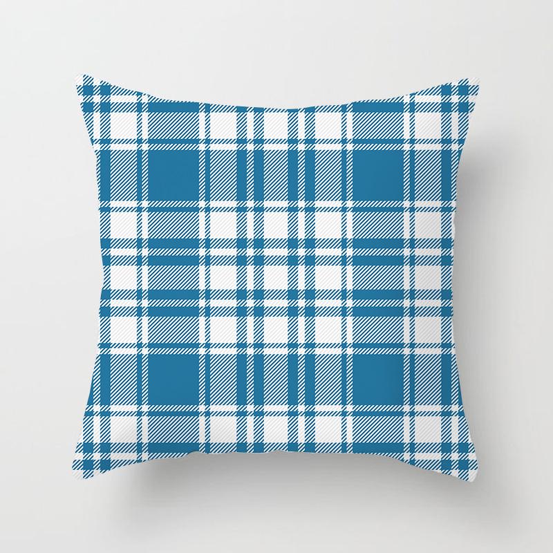 Scottish Red Plaid Pillowcase Home Sofa Pillow Cushion Cover