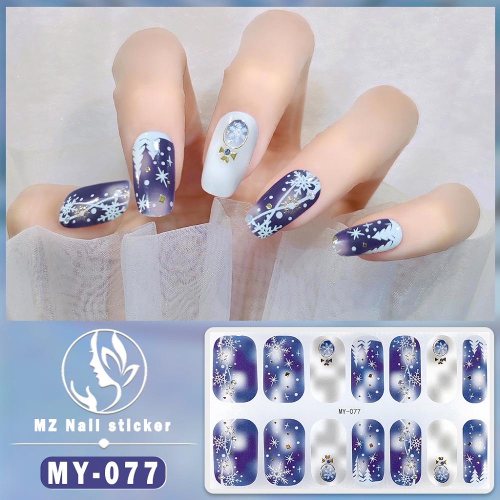 New Year's New Three-dimensional Waterproof No-bake Gel Nail Polish Film Full Sticker Ins Wind Nail Film Paper Nail Film