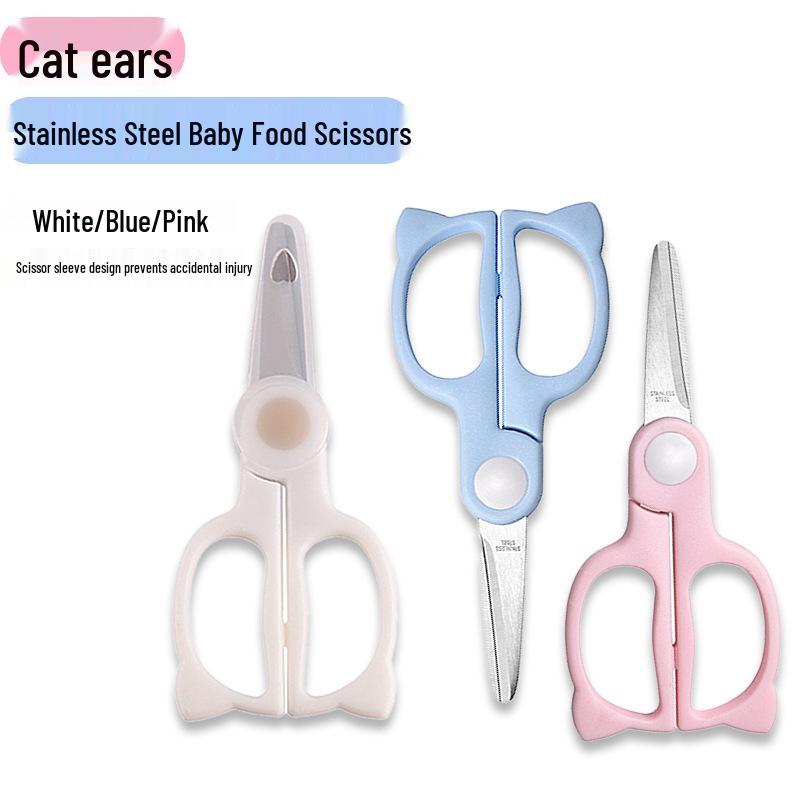 Stainless Steel Baby Food Scissors - Portable Kitchen Tool