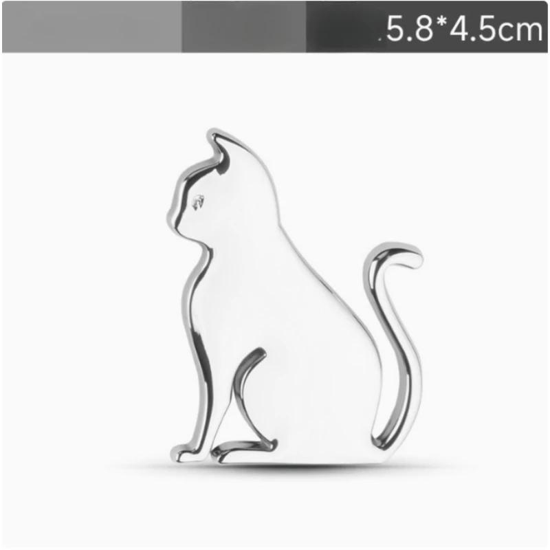3D Metal Car Sticker - Metal Cat Adhesive Badge Emblem for Universal Cars, Moto Bikes & Decoration