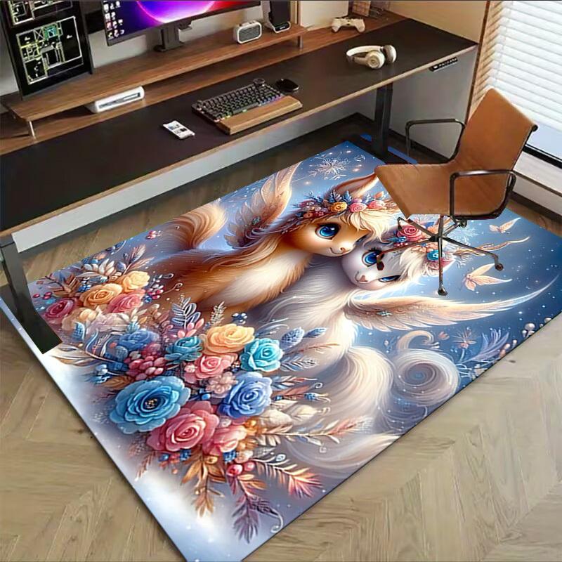 1PC Fantasy Animals Extra Large Non Slip Floor Carpet, Office, Family, Studio   Large Area Rug Indoor Rugs, Bold Statement Piece