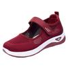 Frühling und Sommer Einzelnetz atmungsaktive Seniorenschuhe weichsohlige Laufschuhe Damen Klettverschluss Mutter Sandalen lässige Damenschuhe langlebig
