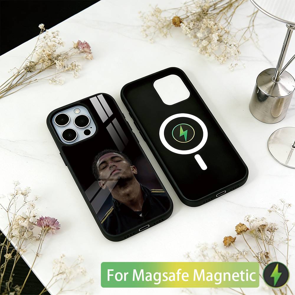 Football J-Jude B-Bellinghams Phone Case For iPhone17,16,15,14,13,12,11 Plus,Pro Magnetic For Magsafe Wireless Charging