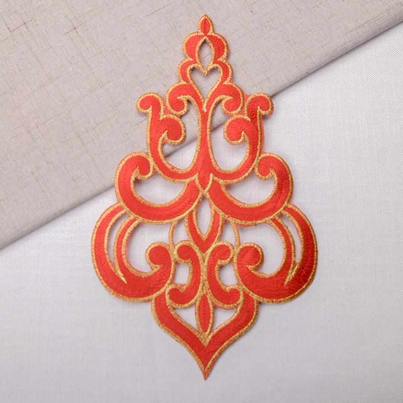 1Pcs Black White Red Moire Motif Patch Repair TrimDecoration Dly Home Furnishing Curtain Clothing Decoration