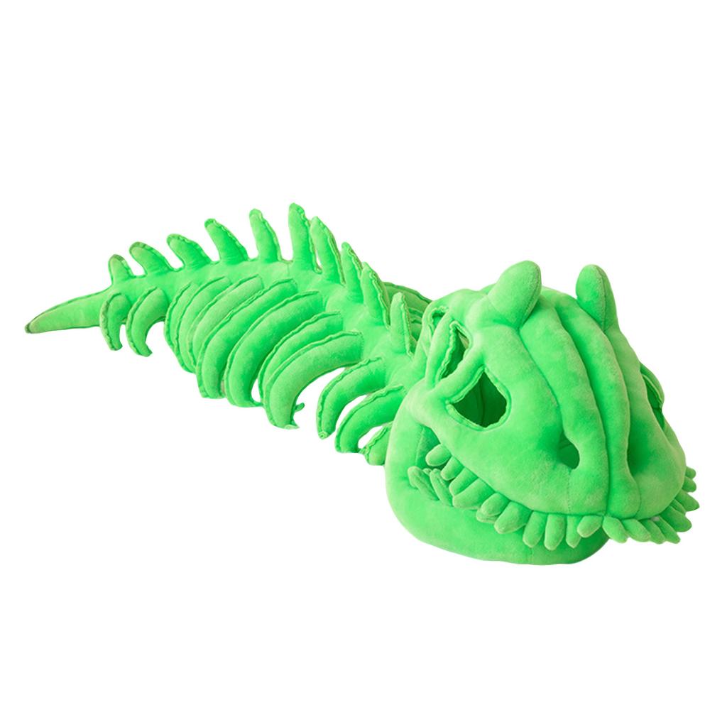 Dinosaur Skeleton Shaped Plush Toy Soft Stuffed Animal Unique Fossil Design for Home Decor and Collectible Display