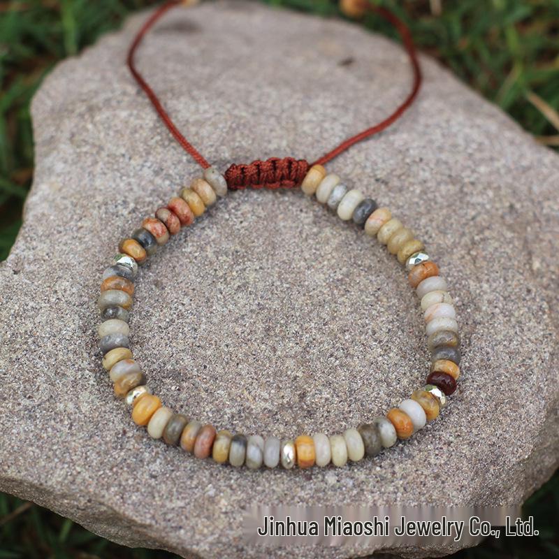 Bohemian Natural Agate Bead Adjustable Bracelet