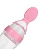 90ml Silicone Baby Toddler Feeding Bottle with Spoon   Food Cereal Squeeze Feeder