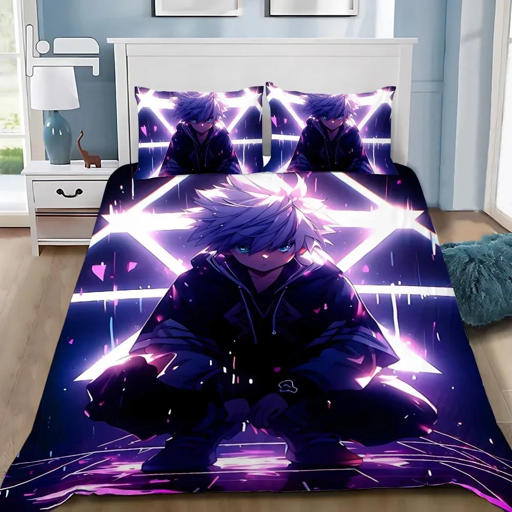 Anime Duvet Cover Pillowcase Hunter X Hunter Bedding Set Adult Boy Girl Bedroom Decoration Children Single Double Large Size