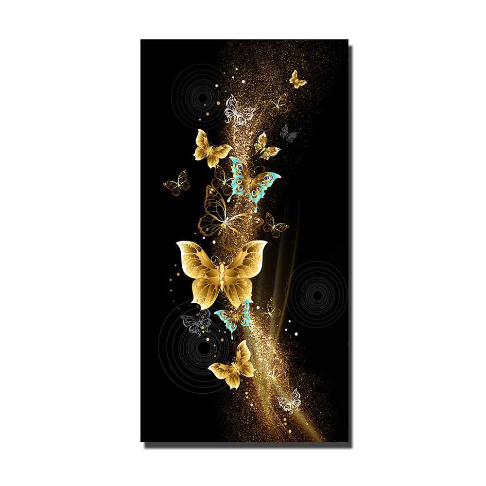 

Luxury Fashion Golden Butterfly Canvas Art Posters and Prints Landscape Abstract Wall Art Paintings Home Decor Pictures Cuadros