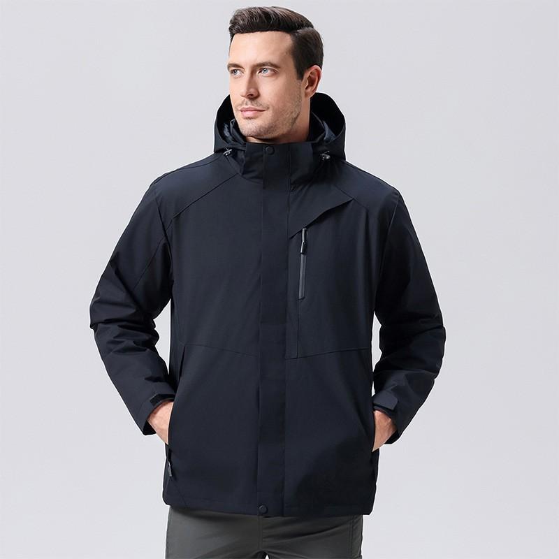 Pánská dámská voděodolná větruodolná turistická bunda 3 v 1 s odnímatelnou fleecovou podšívkou Outdoorový kabát pro horolezectví