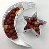 Moon Star Dinner Plate Tray Hollow Pattern Rounded Edges Rust Prevention Moon Star Serving Tray for 