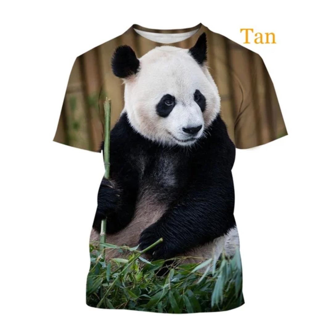 

Новая футболка для мальчиков и девочек, повседневная рубашка, модный свободный топ с короткими рукавами и пандой с 3D принтом 160