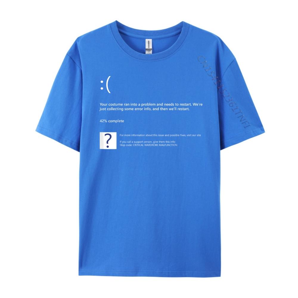 Blue Screen Of Death Bsod Quick Lazy Group Costume Fall Clothes Aesthetic Fashionable and Trendy Tshirt